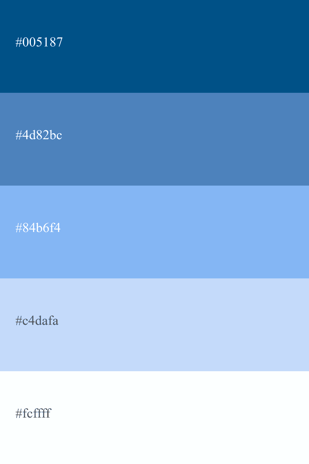 Palette de couleur bleu pastel