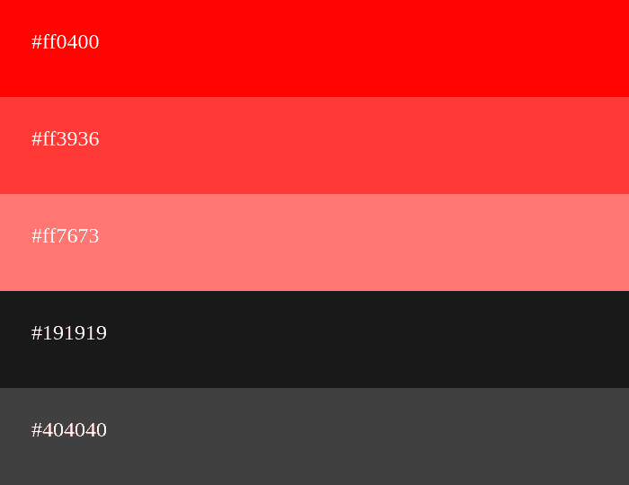 Rote und schwarze Farbkombination