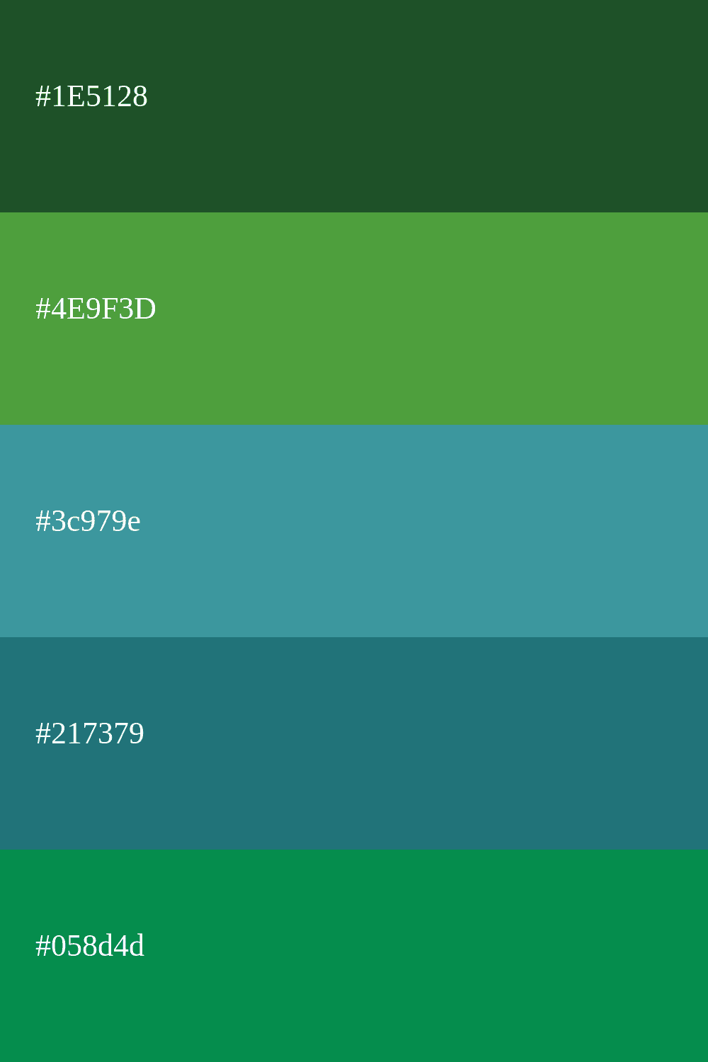 Tonos oscuros de verde y cian