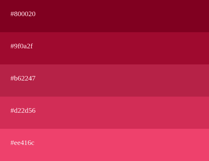 Burgunderrote Farbpalette
