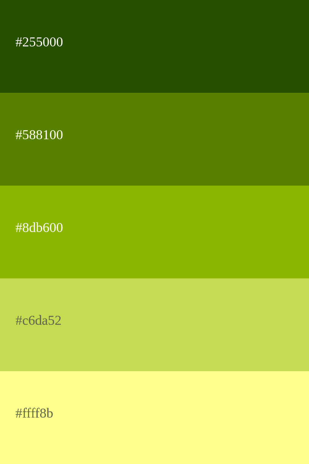 Apfelgrüne Farbpalette