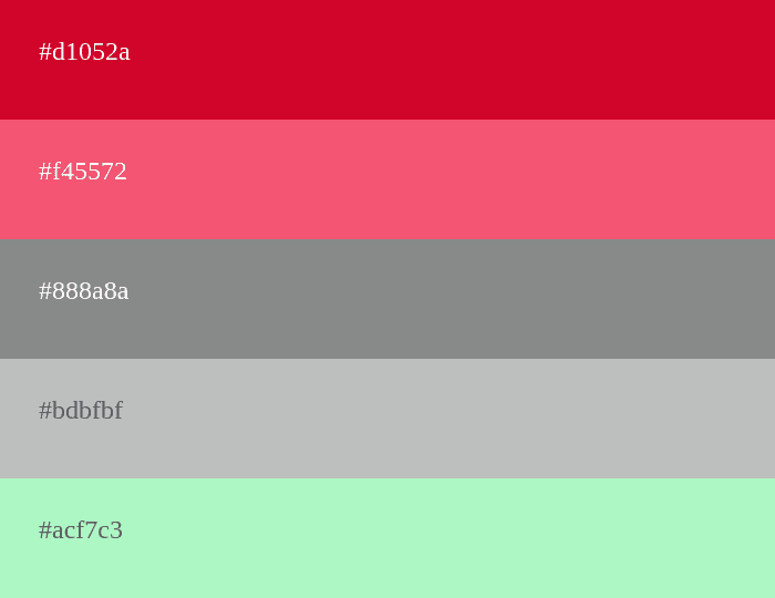 Pastellfarbpalette mit Rot