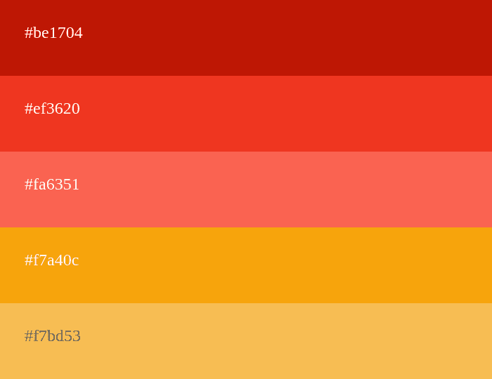 Rote und orange Farbkombination