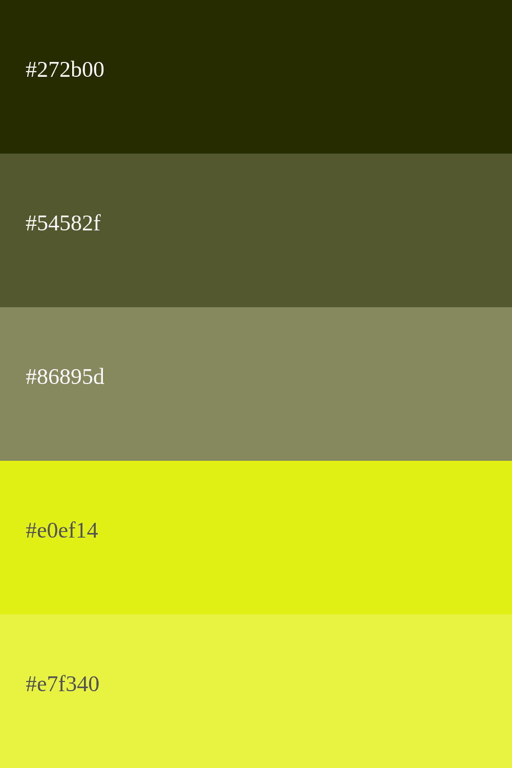 color verde oliva y amarillo