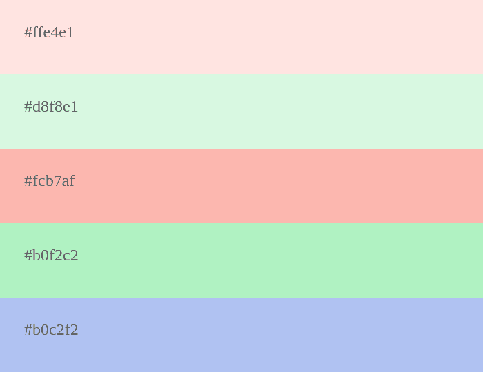 Pastellfarben