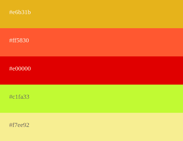Warme Farbpalette