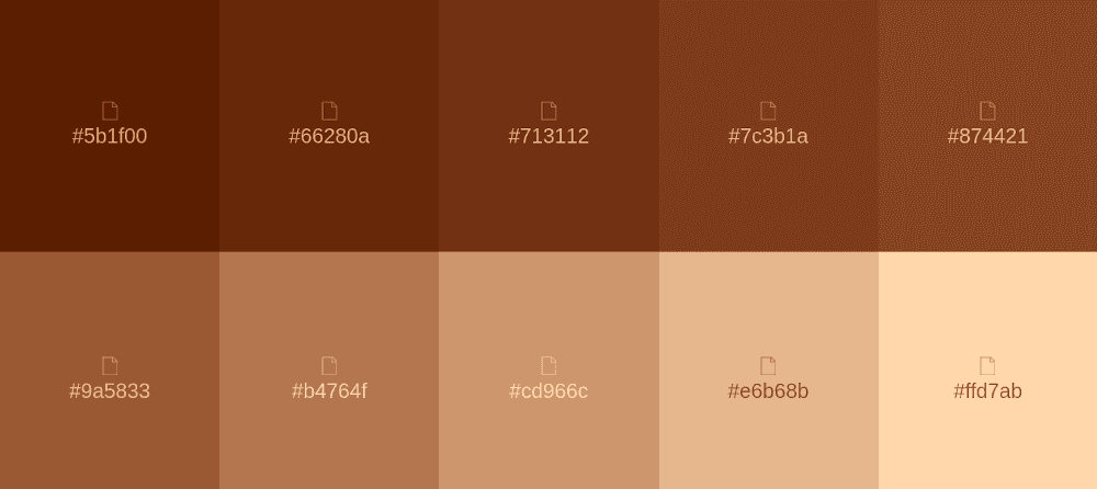 braune Farbpalette