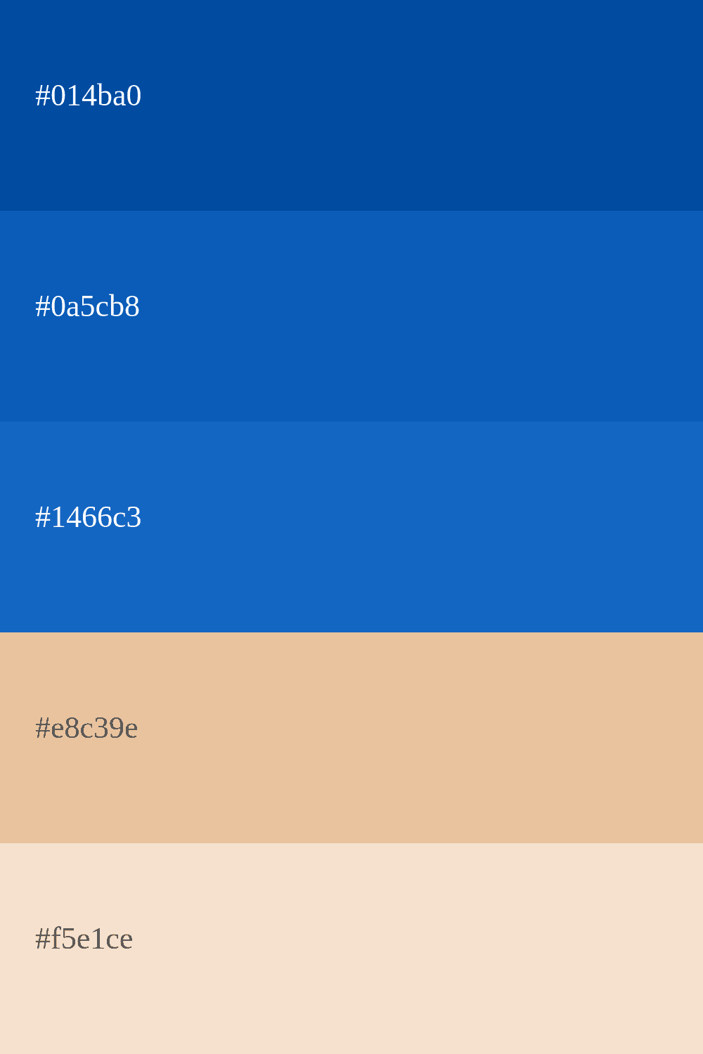 Elektrisch Blau und Beige