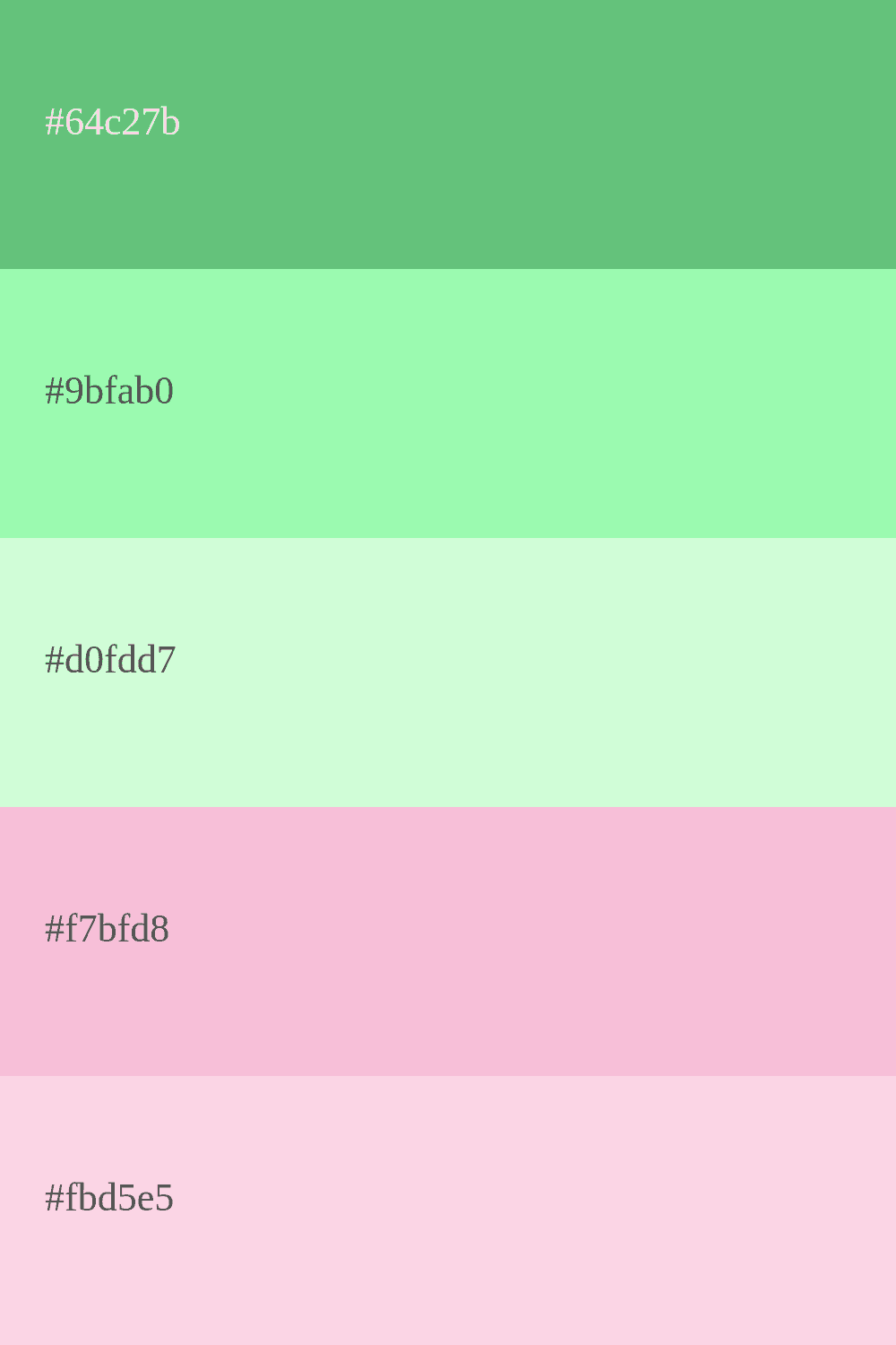 color verde menta y rosa pastel