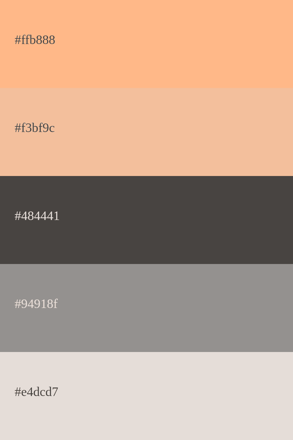 color melon retro con gris