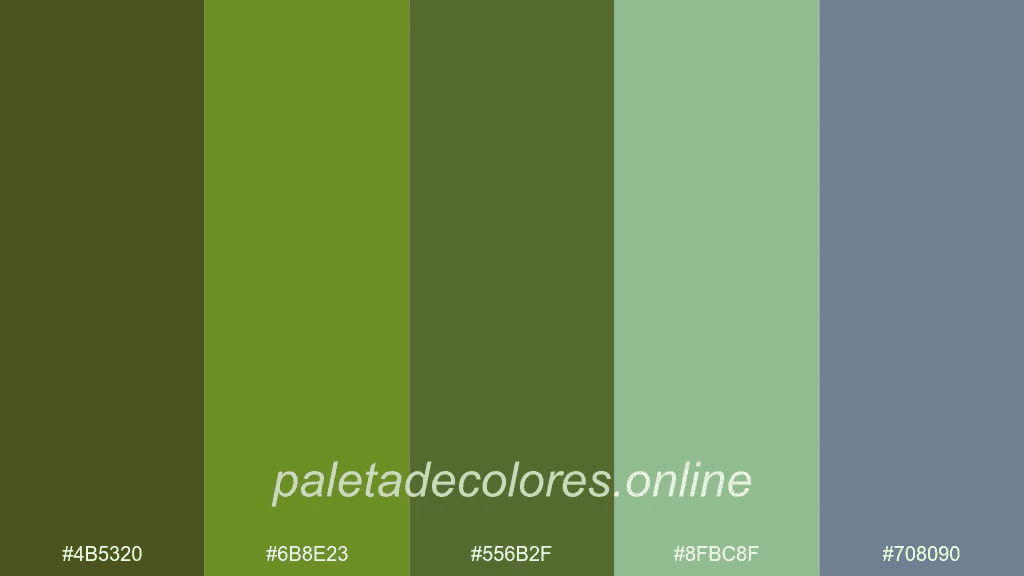 paleta de color verde militar