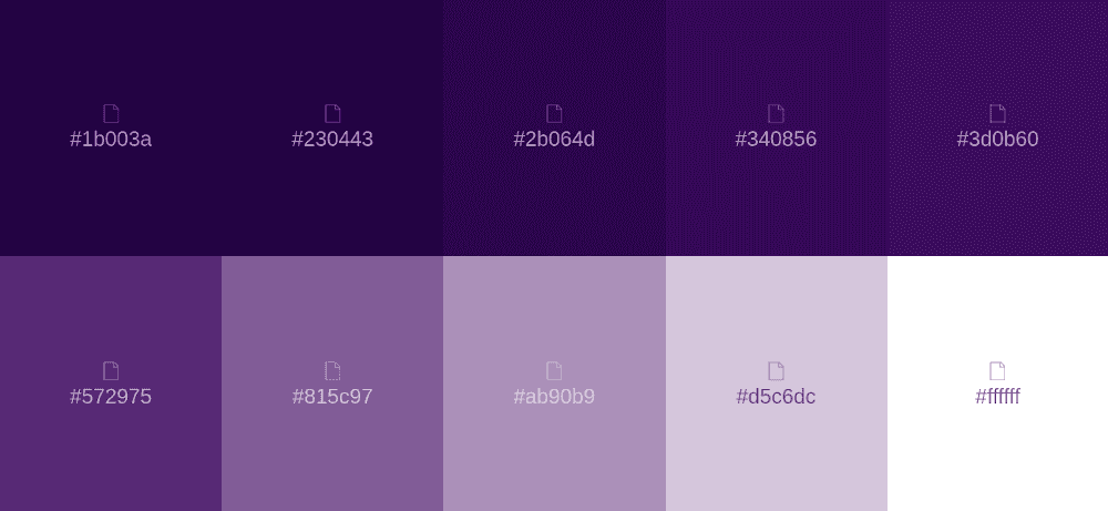 Dunkellila Palette