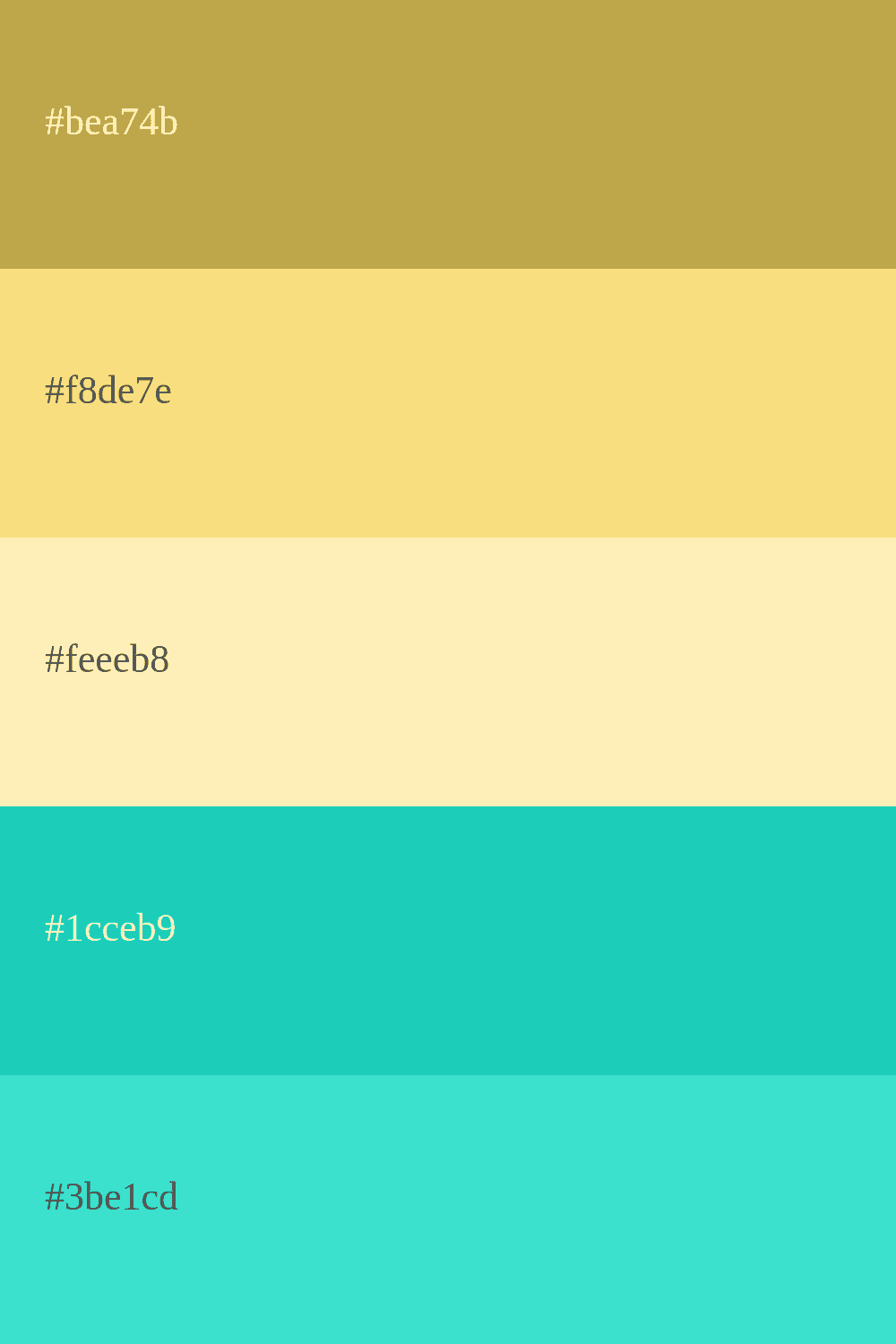 color jazmin y turquesa