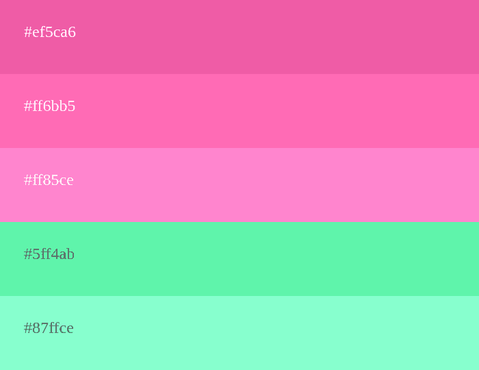 Rosa komplementäres Farbschema