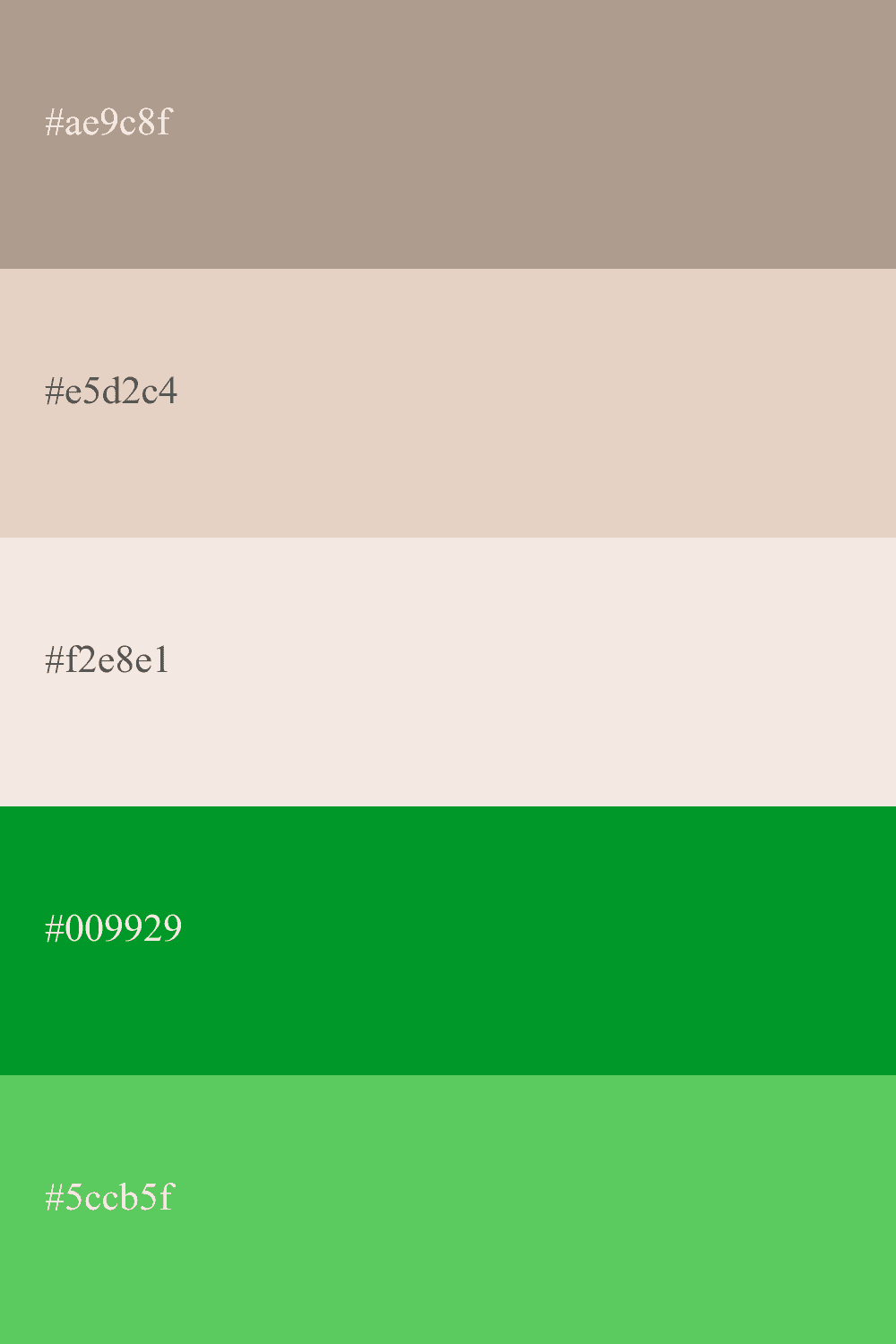 Nude und grüne Farbe