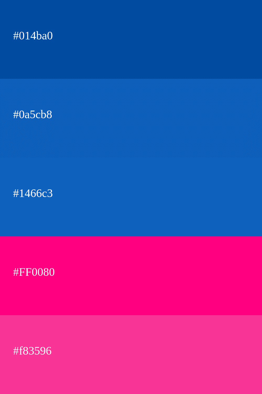 azul eléctrico y fucsia