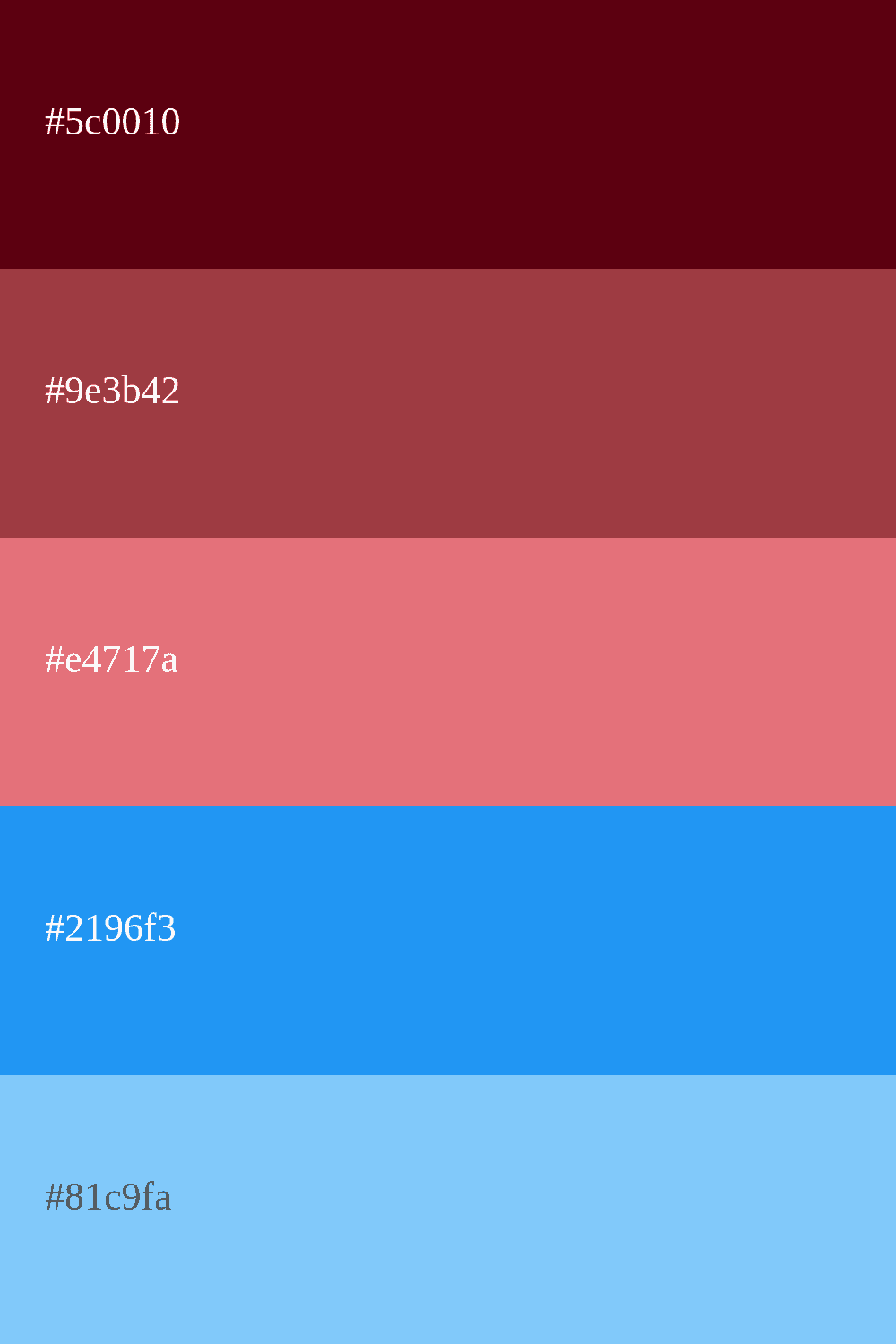 Koralle und blaue Farbe