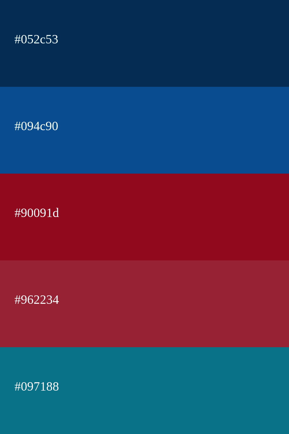 Farbpalette mit Dunkelblau und Rot
