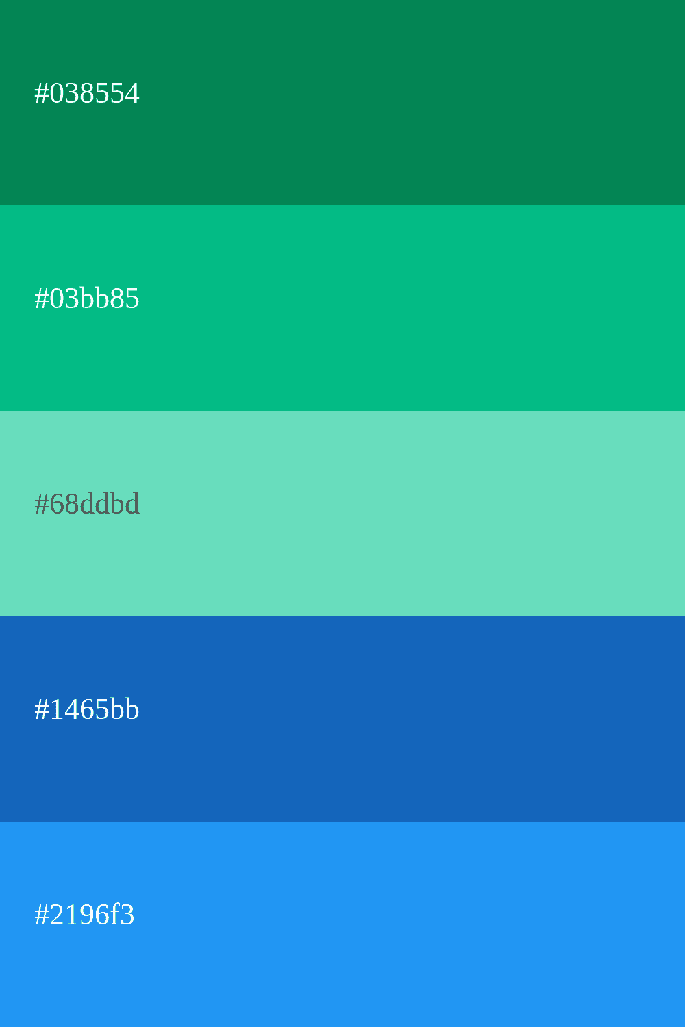 couleur vert d'eau et bleu
